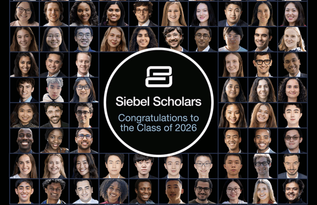 Siebel Scholars recognition